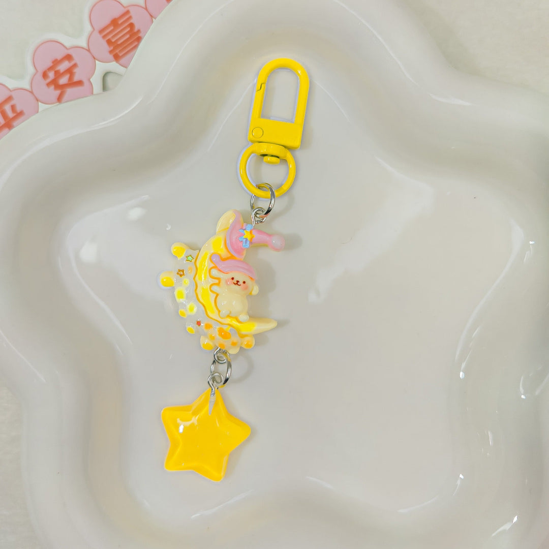 Gift-ready charming keychain. Durable plastic pendant adds a cute touch to bags, also a practical key holder.