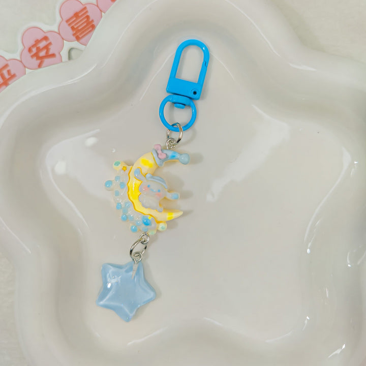 Fun & cute style keychain pendant. A durable plastic charm for bags, keys, or a charming gift idea.