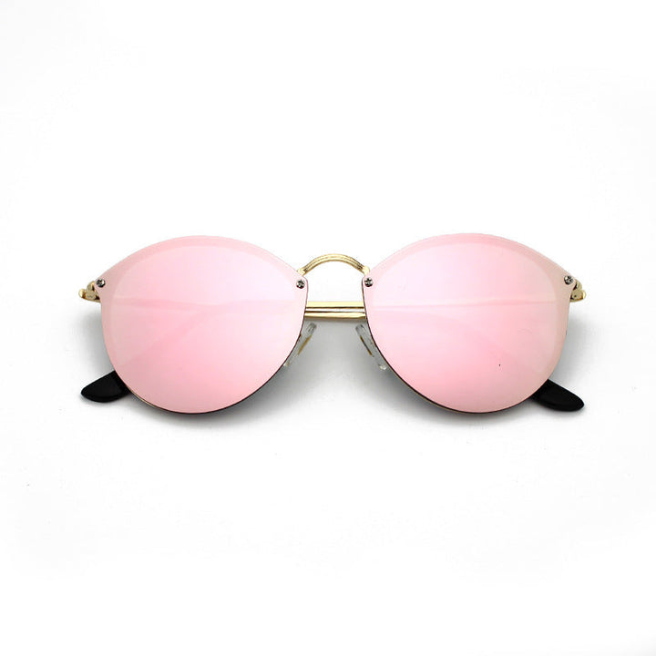 UV protection round sunglasses, perfect for unisex summer travel & outdoor activities.