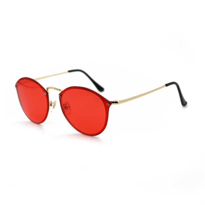 Unisex stylish round sunglasses with advanced UV protection, ideal fashion eyewear for sunny days.
