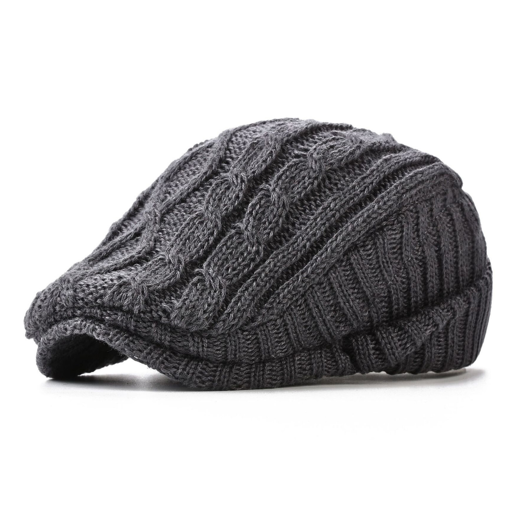 Unisex Classic Textured Flat Cap for autumn & winter. Cozy headwear, perfect for everyday wear.