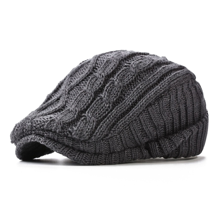Unisex Classic Textured Flat Cap for autumn & winter. Cozy headwear, perfect for everyday wear.