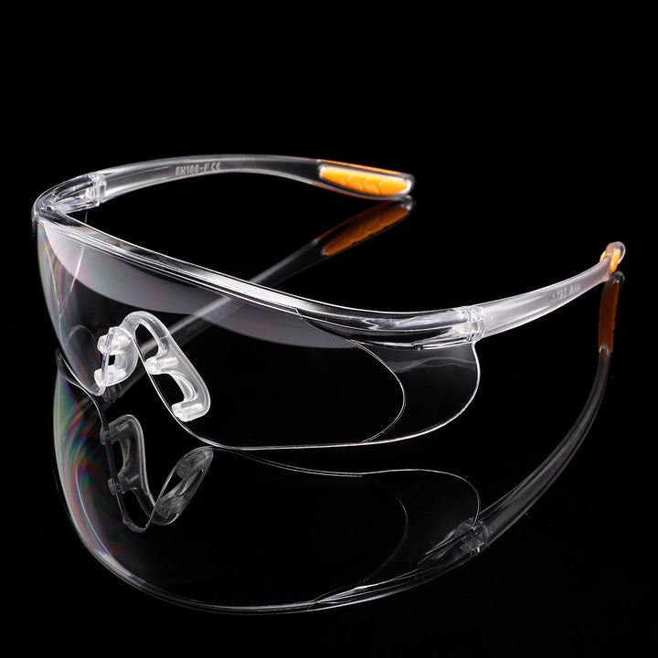Durable unisex safety glasses for sports, clear impact-resistant lenses, essential eye protection & UV defense.