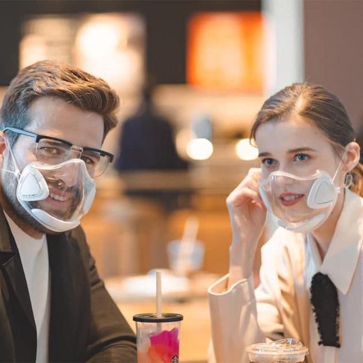 Comfortable, anti-fog transparent face shield with adjustable strap for extended wear PPE.
