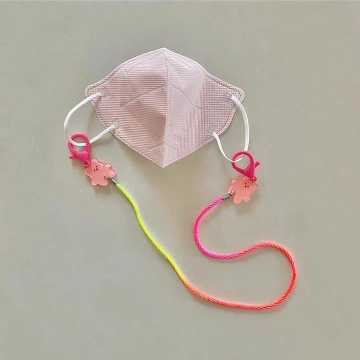 Hygienic mask holder lanyard, keeping your face mask secure and clean when not in use. Colorful and unisex.