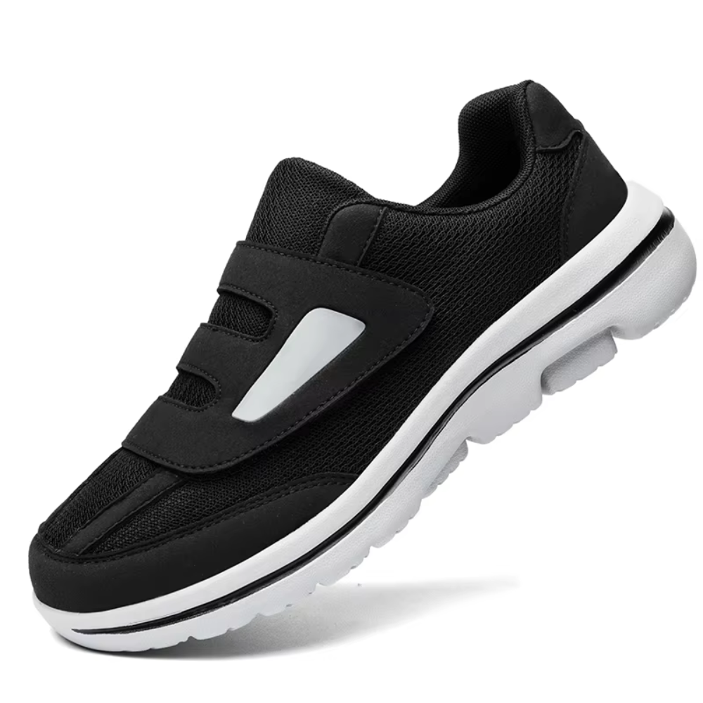 Supportive diabetic footwear with adjustable straps, ensuring comfortable daily wear & foot health.