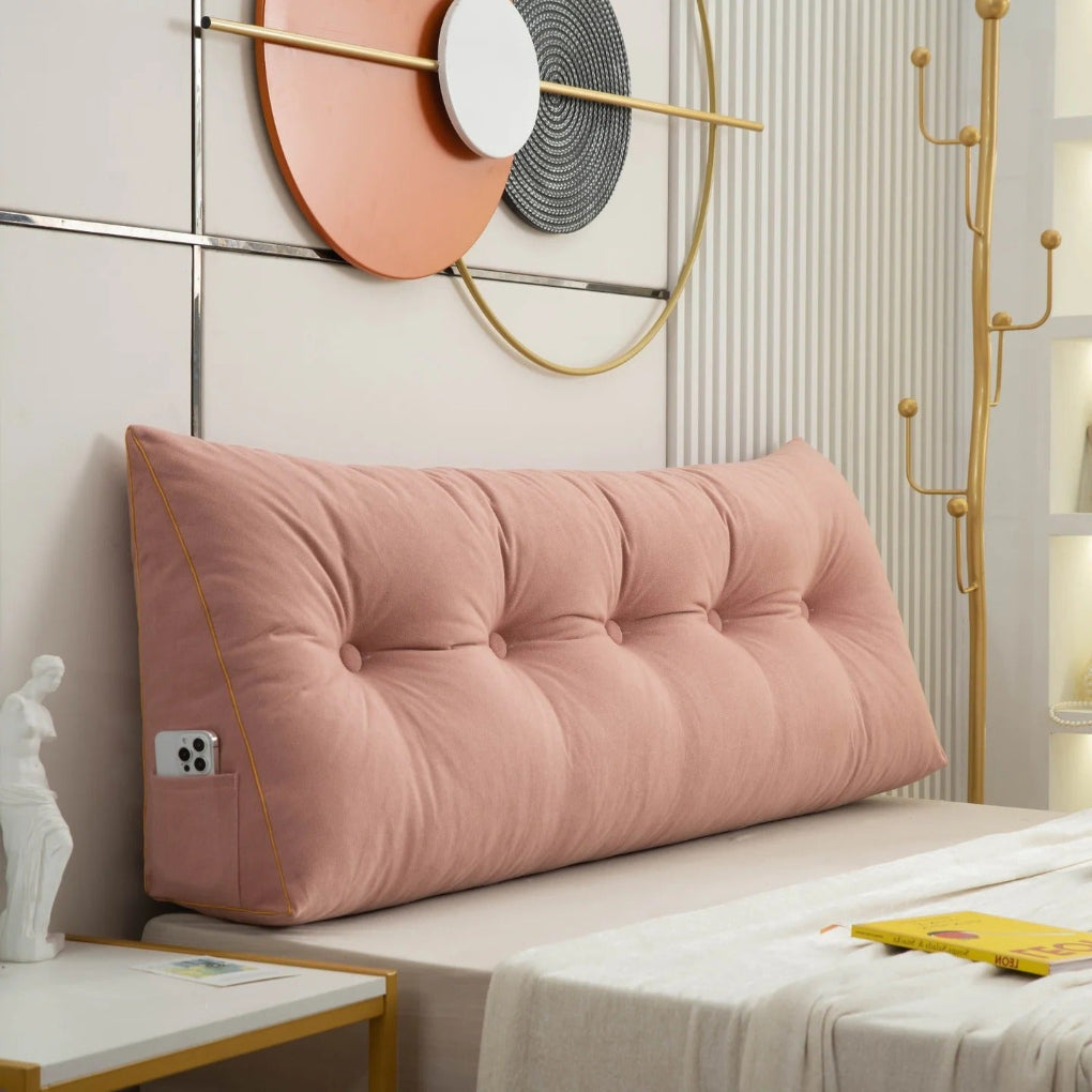 Versatile comfort wedge pillow for relaxation, blending into any home decor, for all genders.
