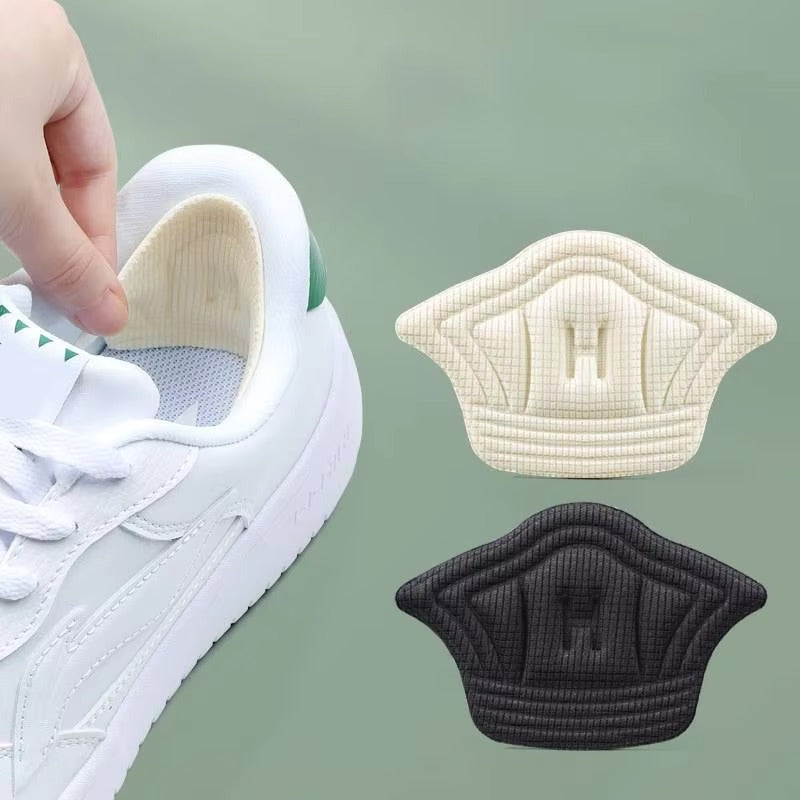 Unisex ComfortFit heel grips, soft beige, designed for shoe inserts. Prevents blisters & heel pain for all-day foot comfort.