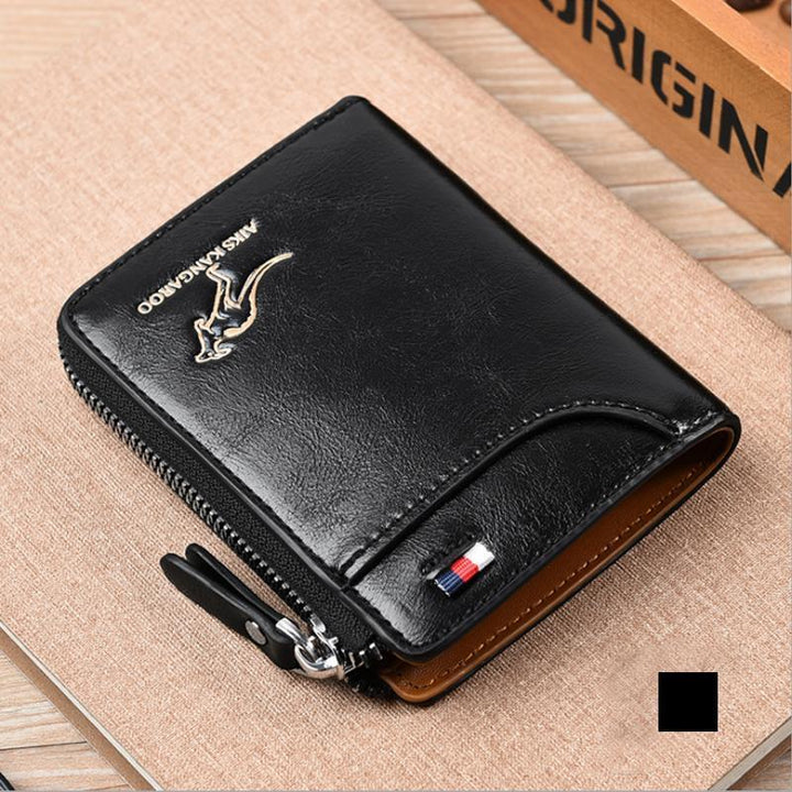 Secure RFID blocking wallet, a slim and compact leather card holder protecting your everyday essentials.