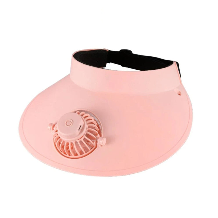 Unisex cooling fan sun visor cap. Rechargeable & adjustable for outdoor sports, sun protection, personal cooling.