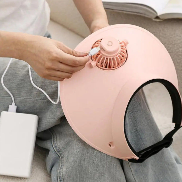 Unisex rechargeable cooling fan sun visor. Adjustable hat for outdoor sports, sun protection, and personal cooling.