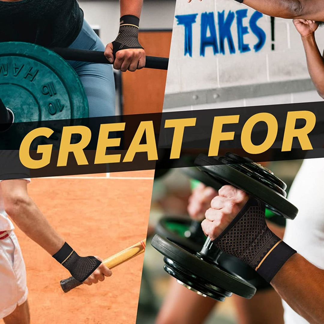 Adjustable copper wrist brace for versatile pain relief, carpal tunnel support, and comfortable hand recovery.