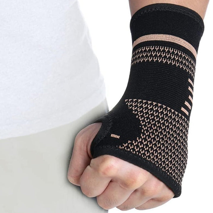 High-quality copper wrist brace for arthritis, athletic support, and comprehensive hand pain relief.