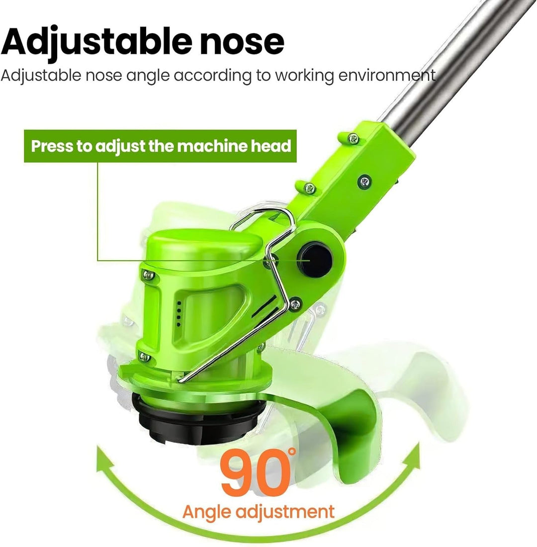 Efficient cordless weed wacker, 24V electric trimmer with ergonomic design for effortless garden maintenance.