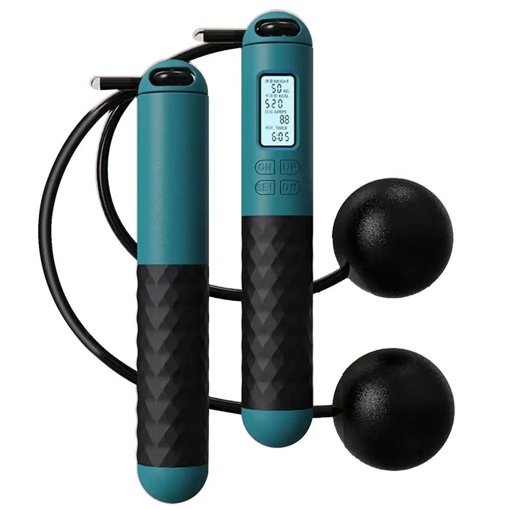Unisex weighted jump rope, perfect for all adults seeking effective cardio & home workouts.