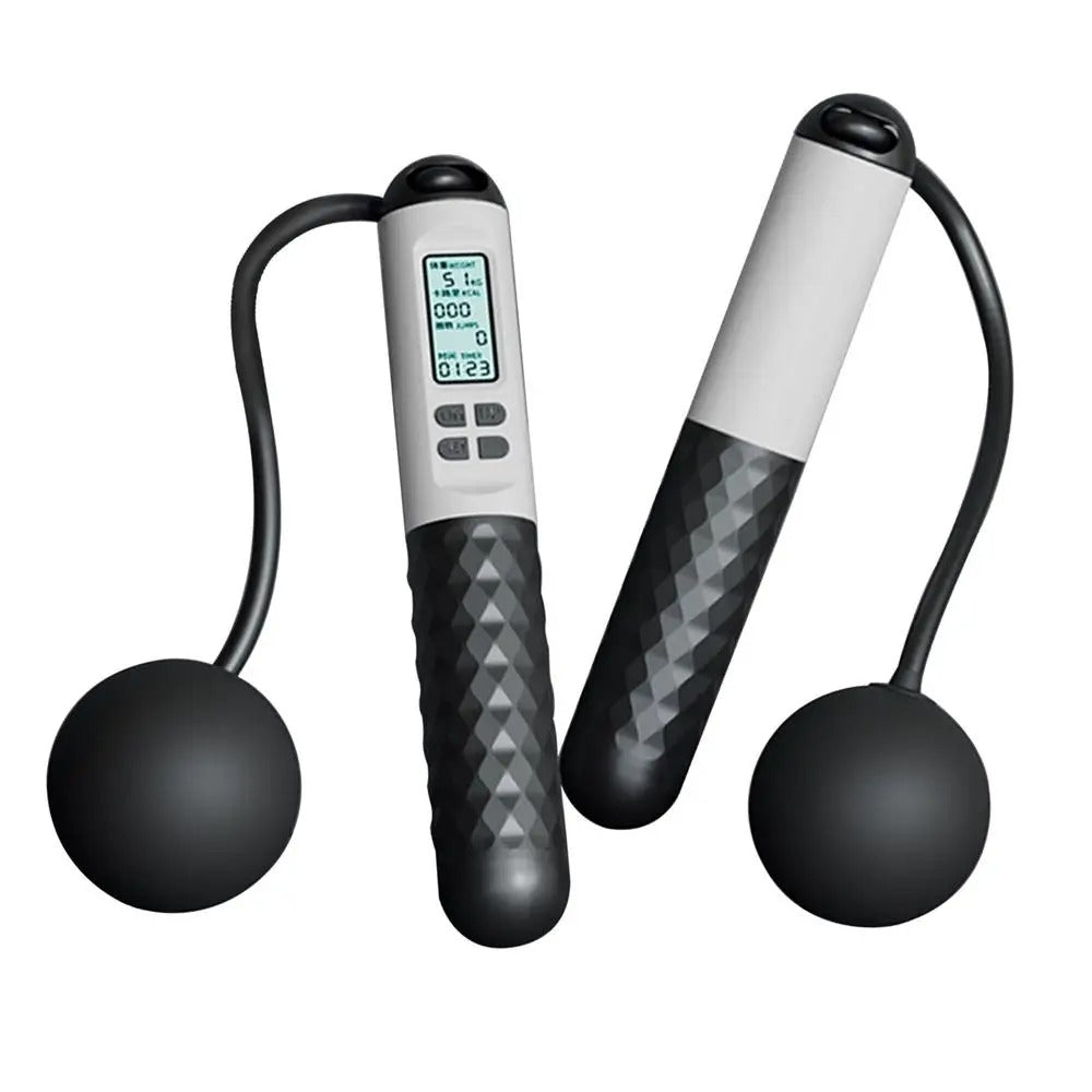 Essential home gym equipment: cordless weighted jump rope for fitness, cardio & skipping.