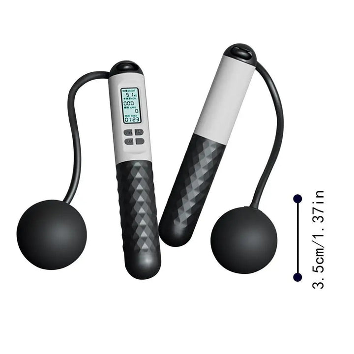 Tangle-free cordless weighted jump rope for smooth, uninterrupted cardio workouts & skipping.