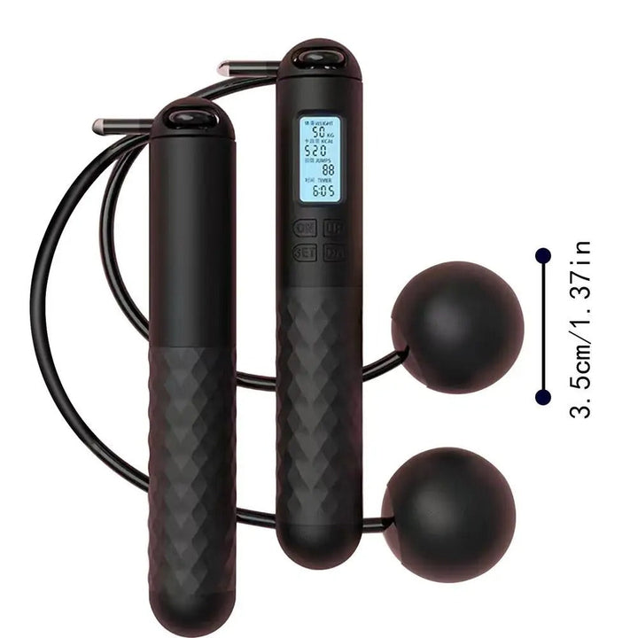 Sleek, modern cordless weighted jump rope designed for effective cardio, fitness & exercise.