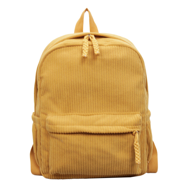 Stylish unisex corduroy backpack for school, college, or daily casual use.