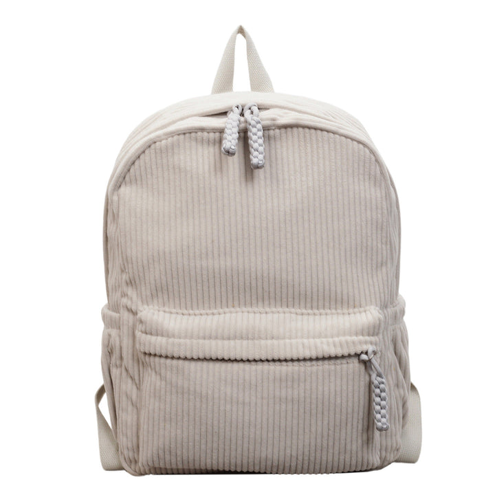 Trendy corduroy school backpack, a versatile and stylish choice for modern students.