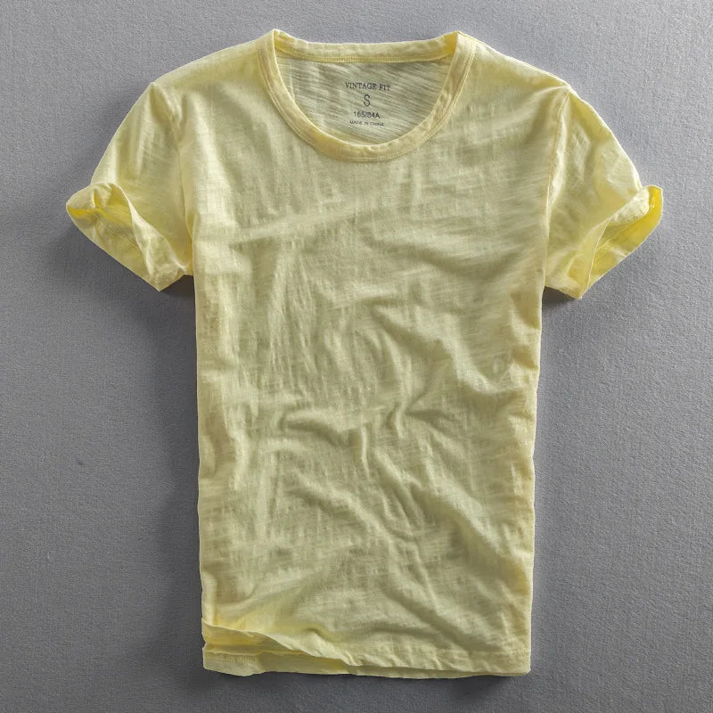 Essential unisex basic tee with a crew neck, great for summer or autumn layering.