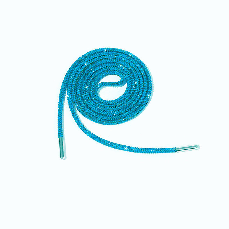 Sparkling crystal shoe laces, designed for decorative flair, transforming everyday sneakers into stylish statements.