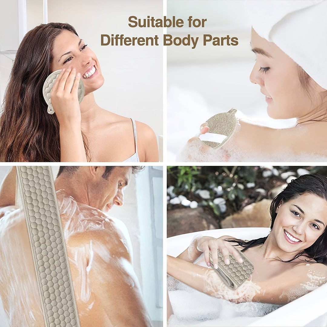 Polyester back scrubber provides deep cleansing & comfortable exfoliation for smooth skin during shower & bath.