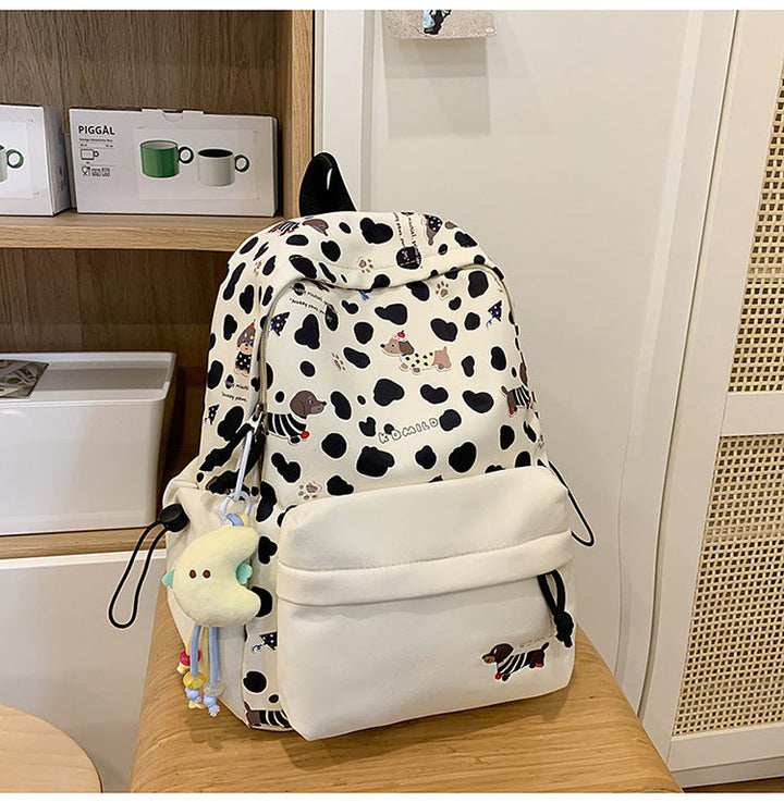 Everyday dog lover graphic backpack with a vibrant print. Adjustable, comfortable, perfect for students & travelers.