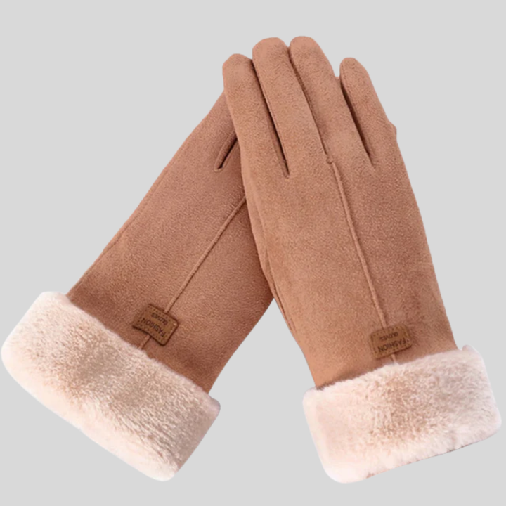 Warm thermal winter gloves with soft fleece lining, providing superior insulation and comfort for cold weather.