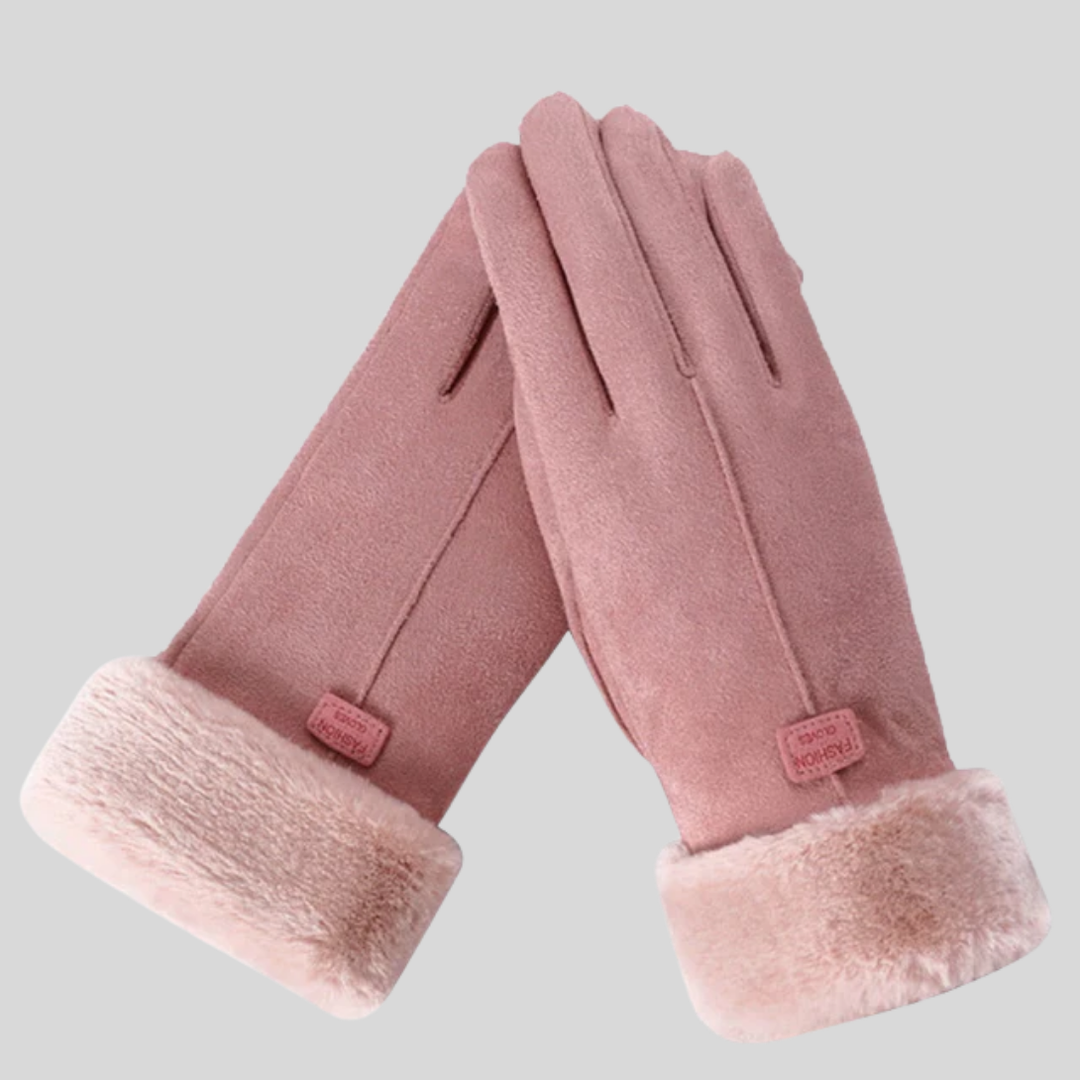 Close-up of durable unisex winter gloves, showcasing robust material and construction for long-lasting cold weather protection.