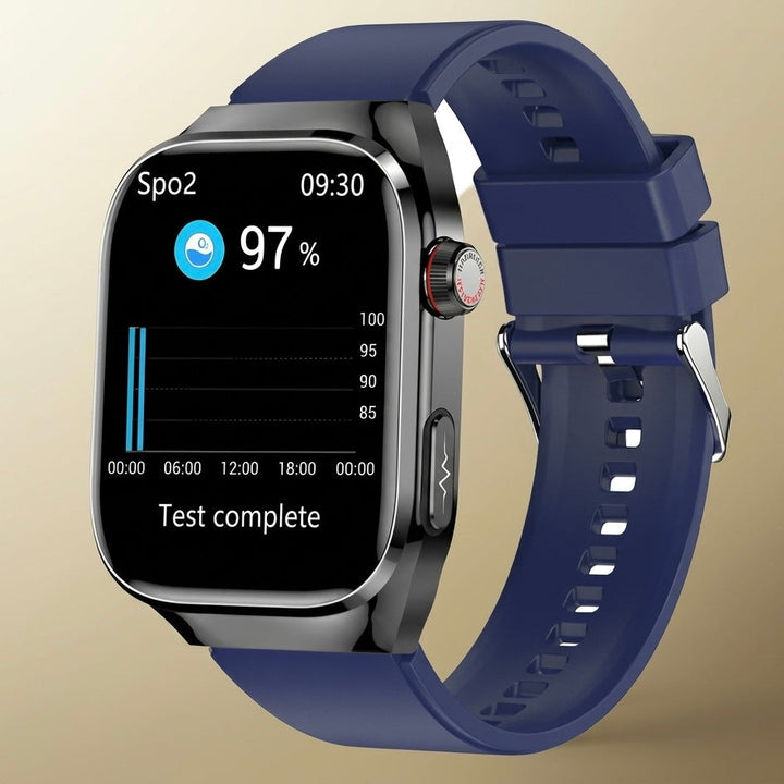 Unisex ECG smartwatch for health tracking, fitness monitoring, & Bluetooth calling. Sleek wearable tech.