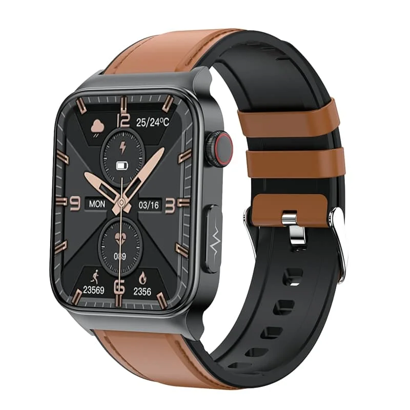 Fitness tracker smartwatch with ECG, heart rate, SpO2 & activity monitoring for all-day health.