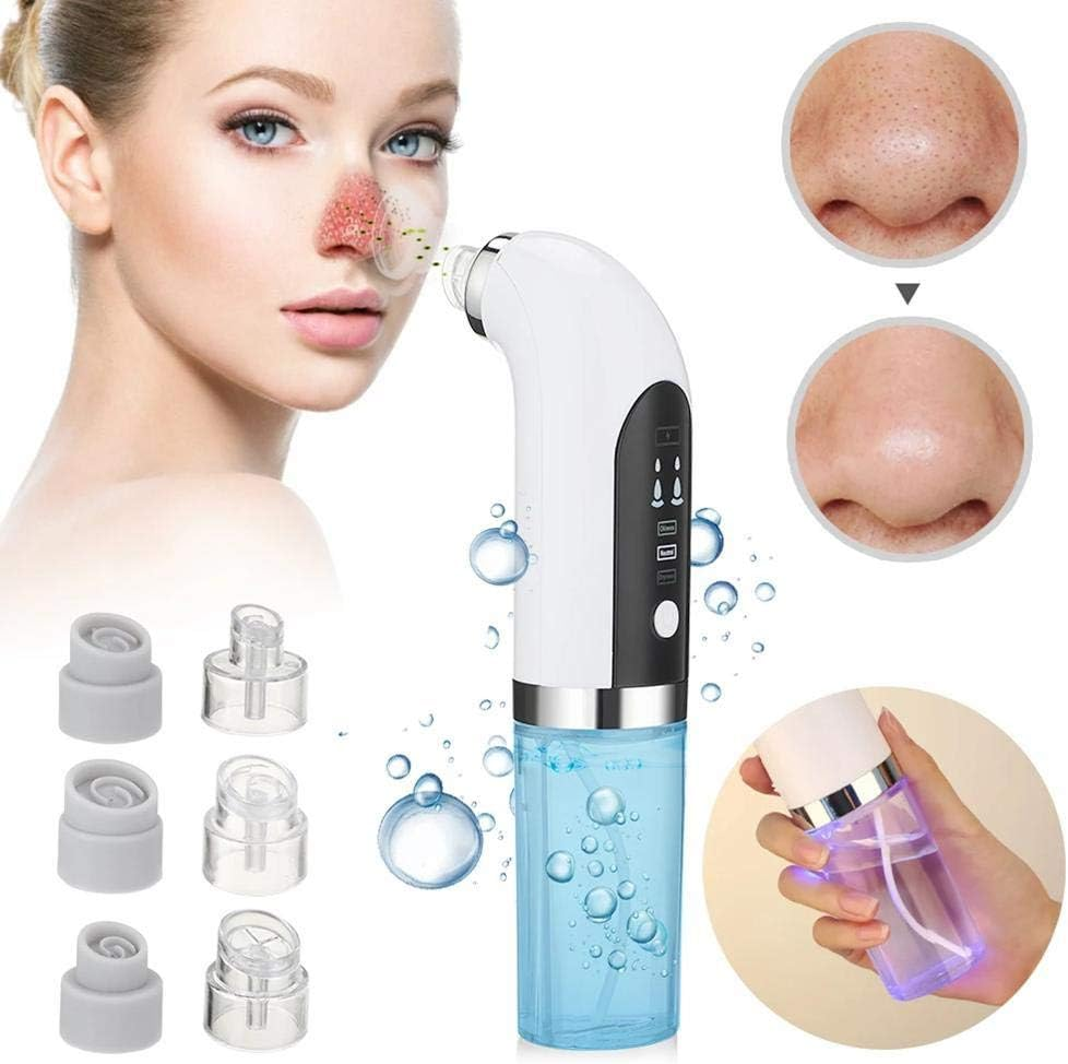 Multi-functional electric blackhead remover vacuum. Skincare device for pore cleaning, skin cleansing, and acne treatment.