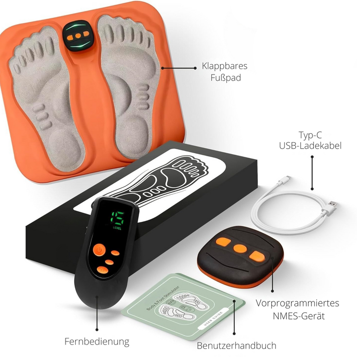 Advanced electric foot pad for nerve stimulation, targeting pain relief, and enhancing blood circulation for wellness.