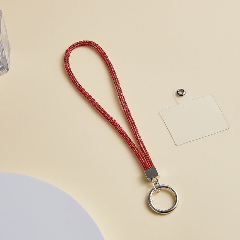 Stylish beaded neck strap accessory for ID badge & keychain, durable design.