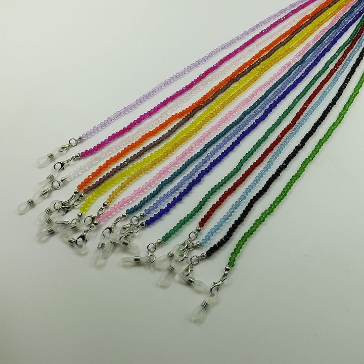 Unisex elegant glass necklace, also a chic glasses chain holder.