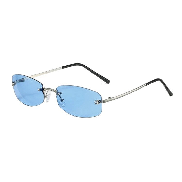 Sleek metal frame sunglasses with elegant design, ensuring both style and essential UV protection.
