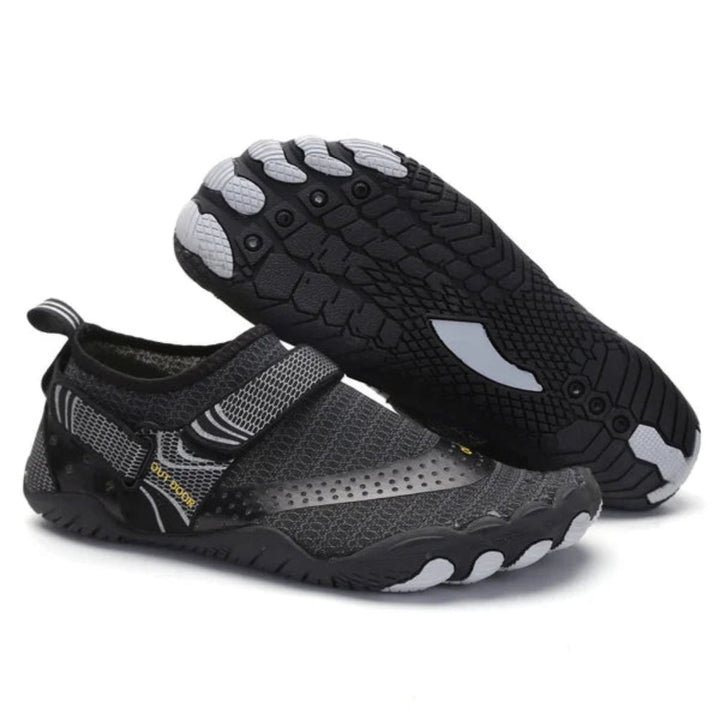 Unisex ergonomic barefoot water shoes for aqua sports, quick dry & non-slip, perfect for beach & swimming.