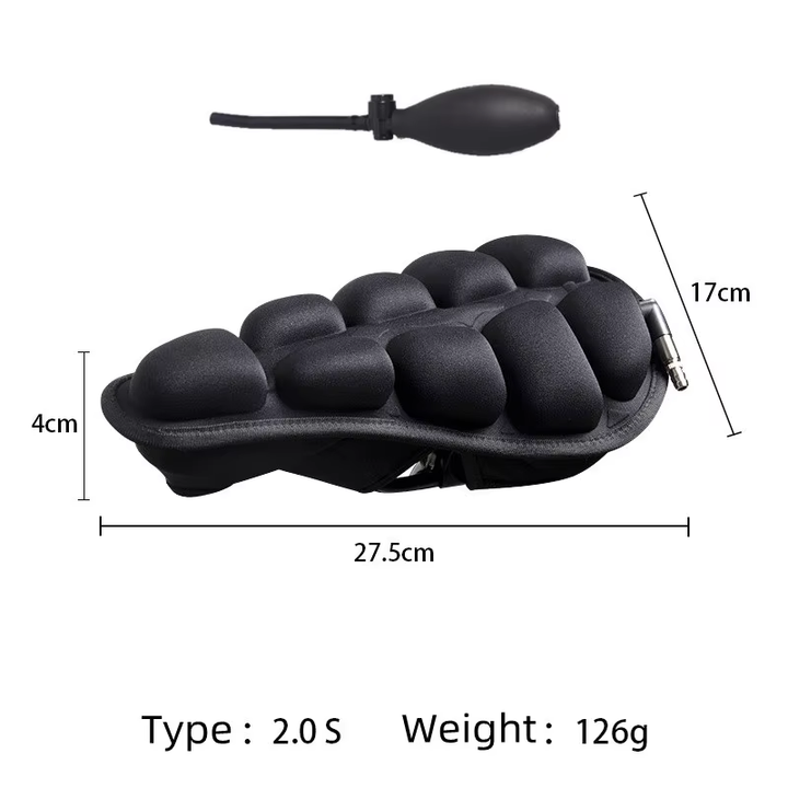 Comfort bike seat cushion with ergonomic design, perfect for long road bike rides.