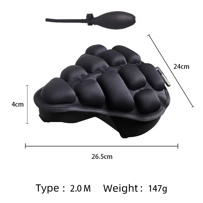 Padded unisex bike saddle cushion for comfortable, ergonomic cycling on any bicycle.