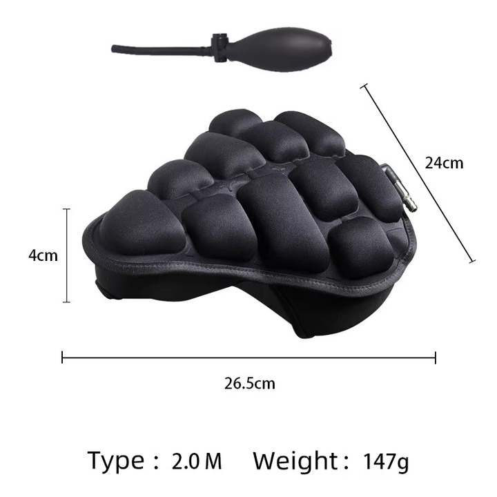 Padded unisex bike saddle cushion for comfortable, ergonomic cycling on any bicycle.