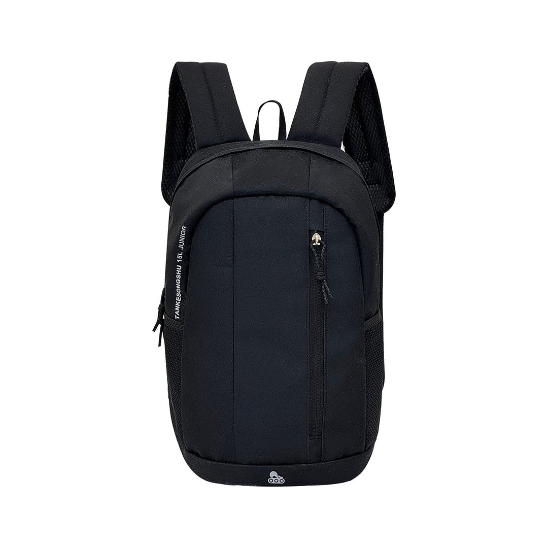 Black ergonomic daily travel backpack. Durable, lightweight & comfortable, with multiple organized compartments.