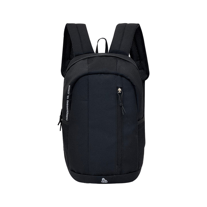Black ergonomic daily travel backpack. Durable, lightweight & comfortable, with multiple organized compartments.