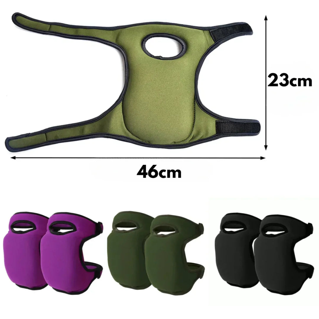 Unisex ergonomic gardening knee pads with thick gel cushioning for ultimate knee protection and comfort.
