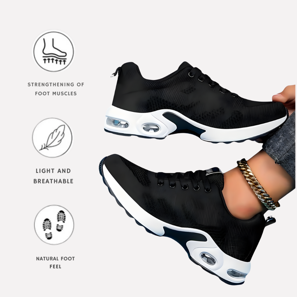 Unisex ergonomic walking shoes for ultimate comfort & pain relief. Features arch support & flexible sole.