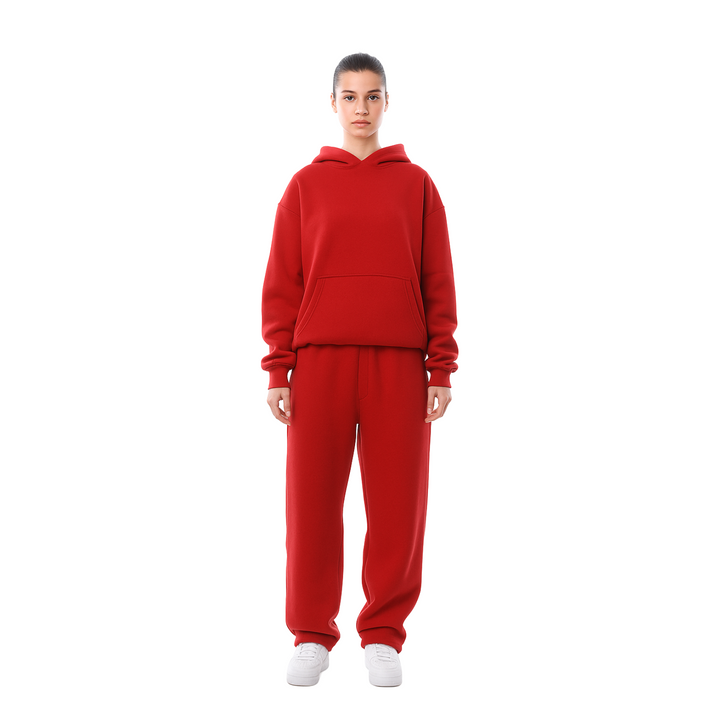 Soft, everyday comfort unisex tracksuit, relaxed fit, ideal for lounging and casual outings.
