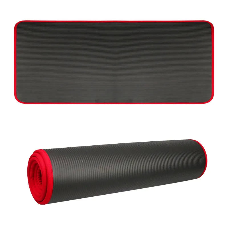 Unisex extra thick non-slip yoga mat for comfort & stability during exercise, Pilates, and meditation workouts.