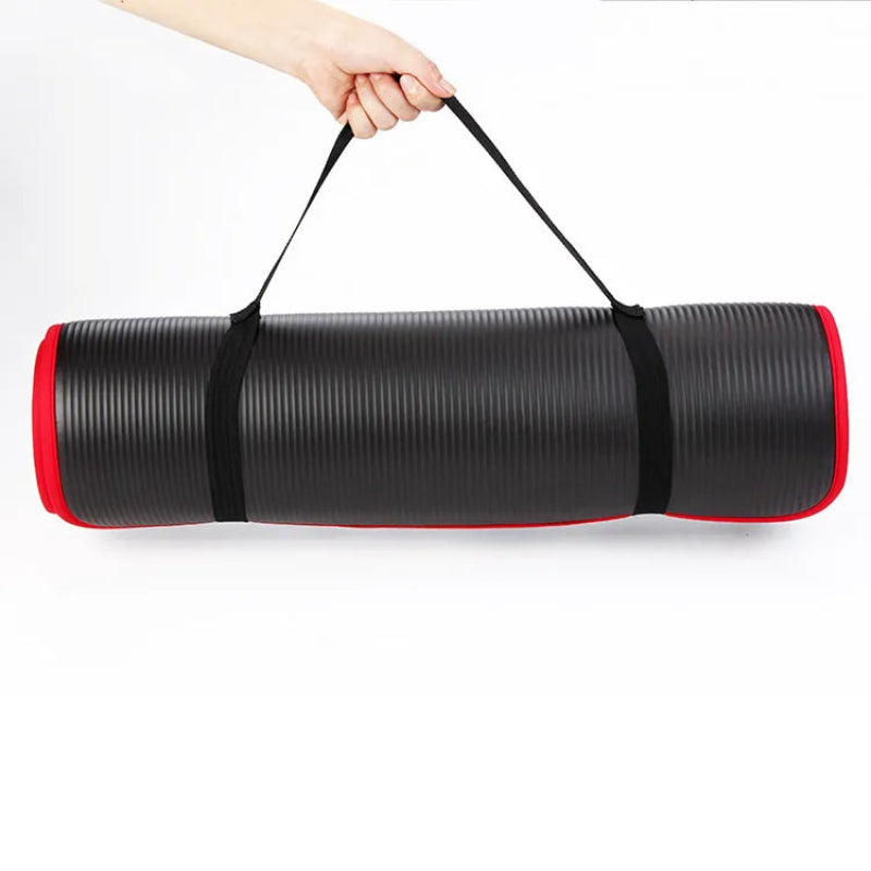 High-density extra thick yoga mat, non-slip surface for superior comfort & stability in fitness, studio, and home workouts.