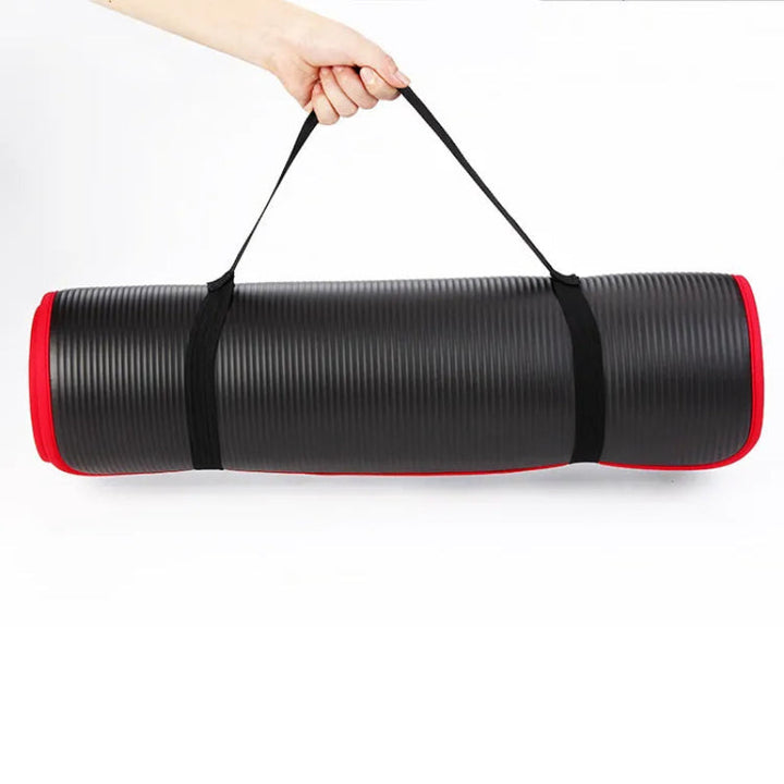 High-density extra thick yoga mat, non-slip surface for superior comfort & stability in fitness, studio, and home workouts.