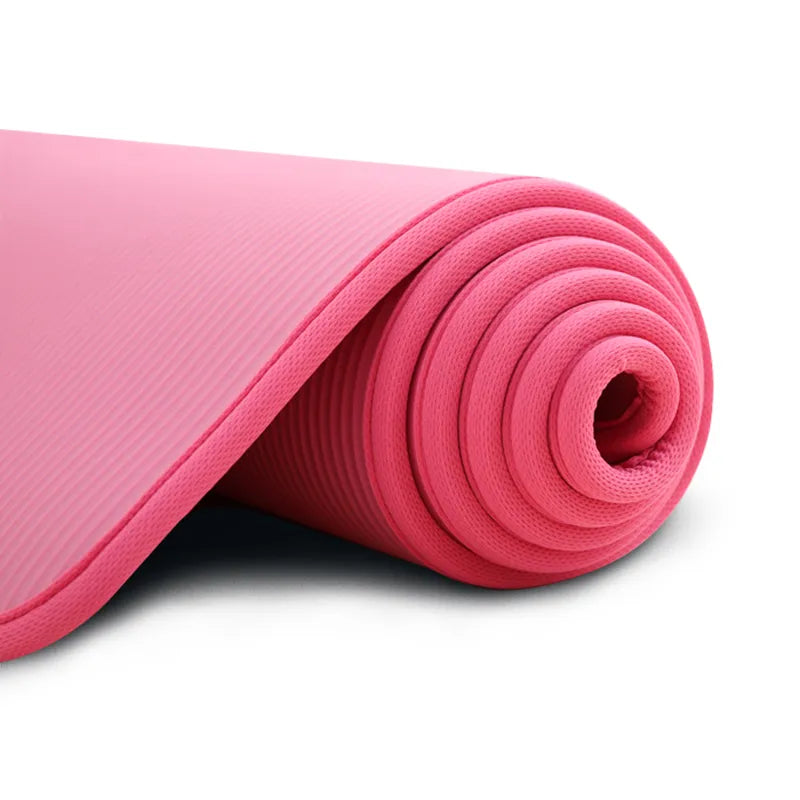 Cushioned extra thick yoga mat, perfect for non-slip grip & joint protection during intense yoga, Pilates, and fitness sessions.